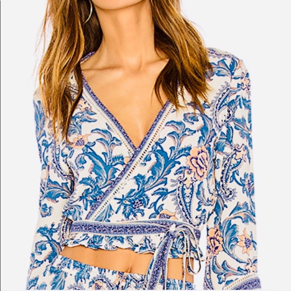 Spell Etienne Wrap Top Small NWT
